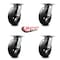 Service Caster 8 Inch Heavy Duty Rubber on Steel Caster Set with Roller Bearings SCC, 4PK SCC-35S820-RSR-4 - alternate 4